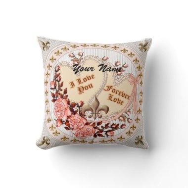 Forever Love custom name pillow