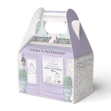 French Bakery Cafe Patisserie Lavender Favor Boxes