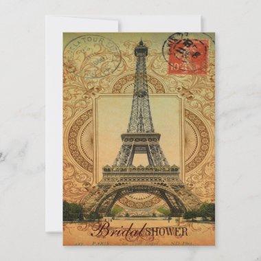 french country modern vintage paris eiffel tower Invitations