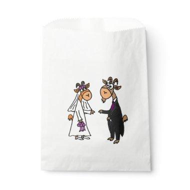 Funny Goat Bride and Groom Favor Bag