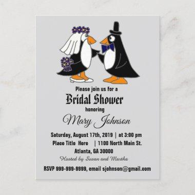 Funny Penguin Wedding Invitation PostInvitations