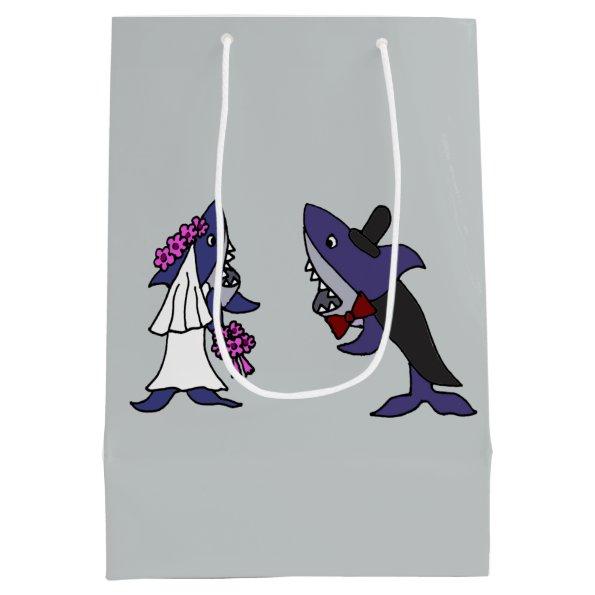 Funny Shark Bride and Groom Gift Bag