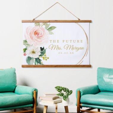 Future Mrs Gold Bridal Shower Decor Sign Hanging Tapestry