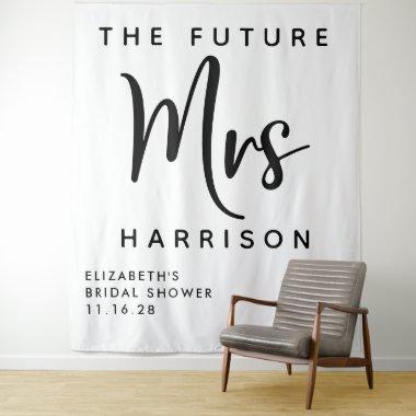 Future Mrs Personalized Bridal Shower Tapestry
