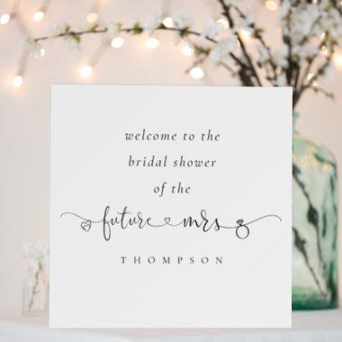 Future Mrs Script Name Welcome to Bridal Shower Foam Board
