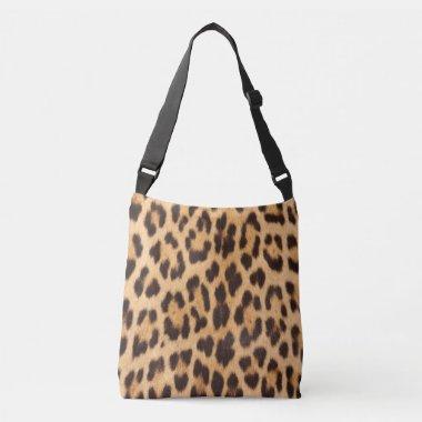 girly chic wild safari fashion leopard print crossbody bag
