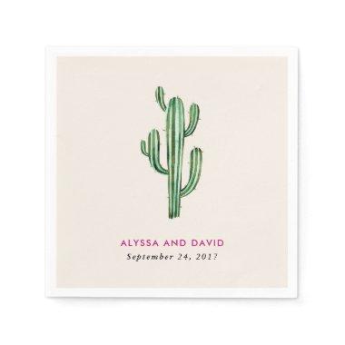 Glam Cactus Wedding Napkins