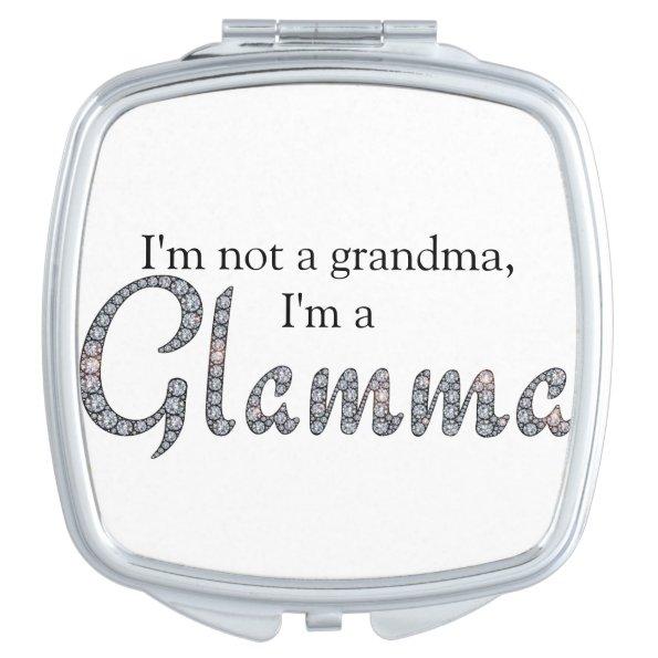 Glamma bling compact mirror