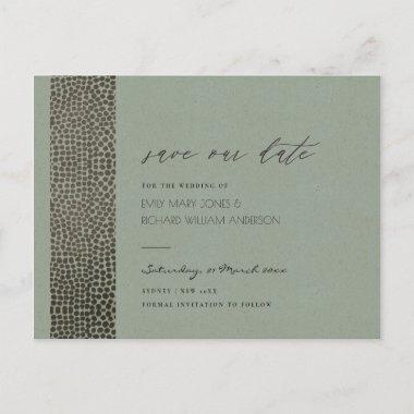 GLAMOROUS COPPER SILVER DOTS MOSAIC SAVE THE DATE ANNOUNCEMENT POSTInvitations