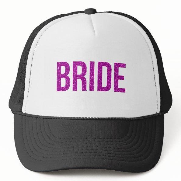 Glitter Bride Pink Trucker Hat