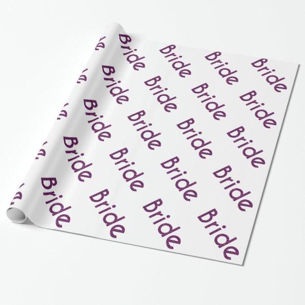 Glitter Bride Purple Wrapping Paper