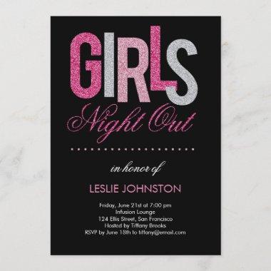 Glittery Girls Night Out / Bachelorette Party Invitations