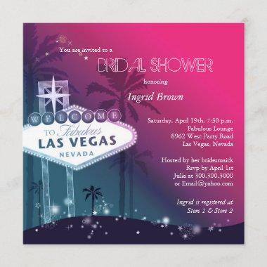 Glitz & Glam Las Vegas Bridal Shower Invitations