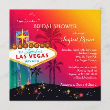 Glitzy Las Vegas Bridal Shower Invitations