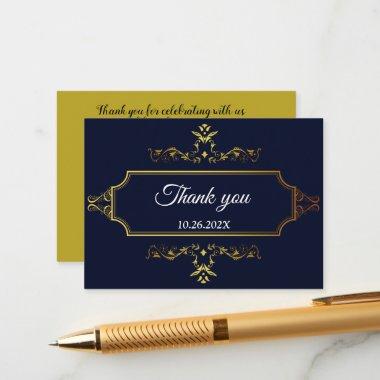 Gold and Navy Blue Indian Style Envelope Enclosure Invitations