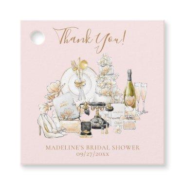 Gold Bridal Shower Gifts Thank You Favor Tags