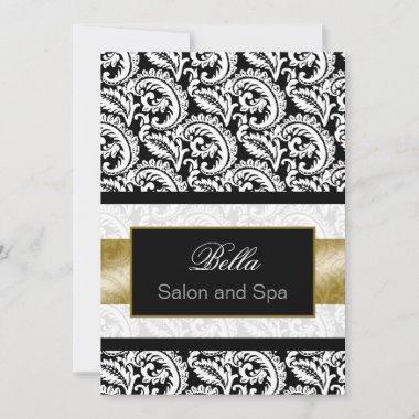 gold damask BusinessThank You Invitations