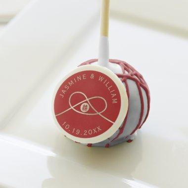 Gold Knot Union Double Happiness Chinese Wedding Cake Pops
