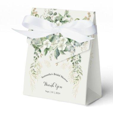 Golden Botanical Delight: Bridal Shower Favor Boxes