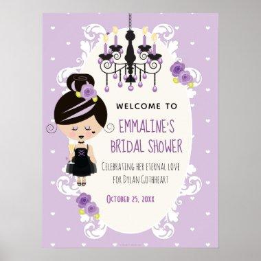 Gothic Bridal Wedding Shower Welcome Sign