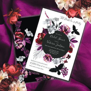Gothic Floral Dark & Moody Bridal Shower Invitations