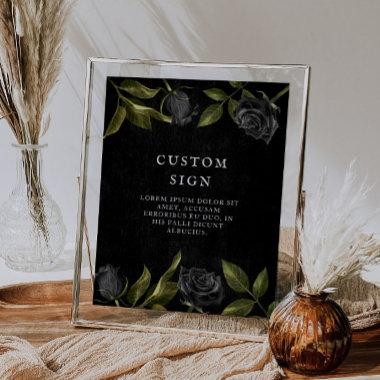 Gothic Flower Bridal Shower Custom Sign