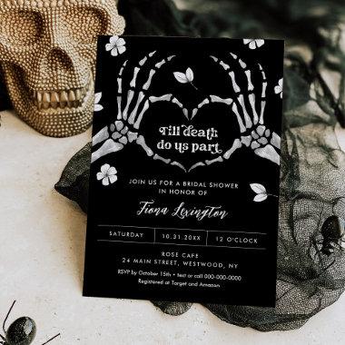 Gothic Love Halloween Bridal Shower Invitations
