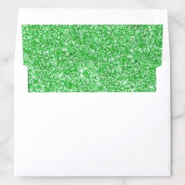Green Glitter Effect Envelope Liner