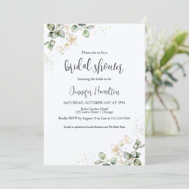 Greenery Eucalyptus Bridal Shower Invitations