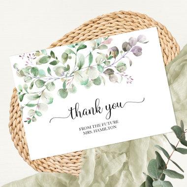 Greenery Eucalyptus Bridal Shower Thank You Invitations