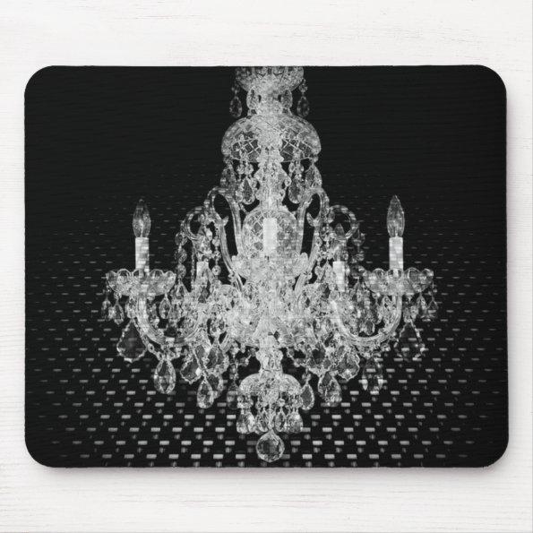Grunge Steampunk luxury crystal Chandelier Mouse Pad