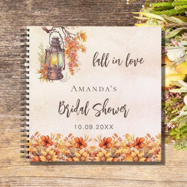 Guest book Bridal Shower fall orange country