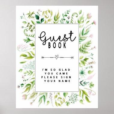 guest book floral bridal shower game guestbook