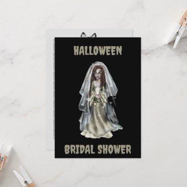 Halloween Bridal Shower Invitations Spooky Bride