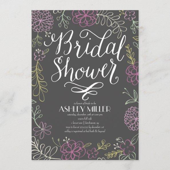 Handdrawn Botanicals | Bridal Shower Invitations