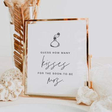 HARLOW Guess How Many Kisses Bridal Shower Game Poster