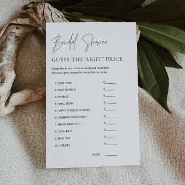 HARLOW Guess the Price Bridal Shower Game Invitations
