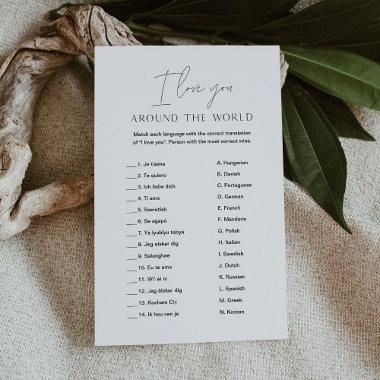 HARLOW I Love You Around The World Bridal Game