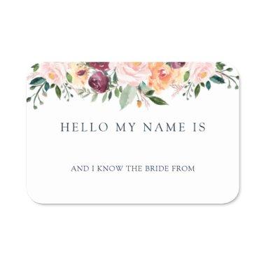 Hello my Name is Bridal Shower Name Tags