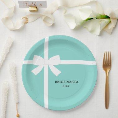 Here Comes The Bride Personalized Tiara Party  Paper Plates
