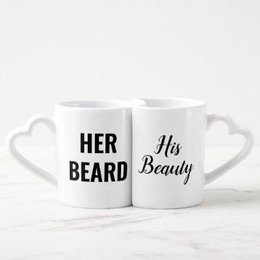 His Beauty, Her Beard Couples Mugs