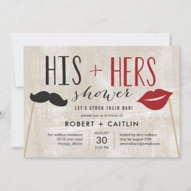 His & Hers Couple Shower Invitations