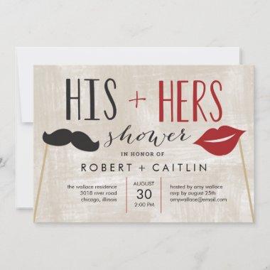His & Hers Couple Shower Invitations