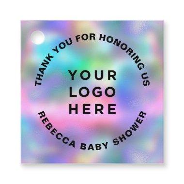 Holographic Modern Thank You Unusual Favor Tags