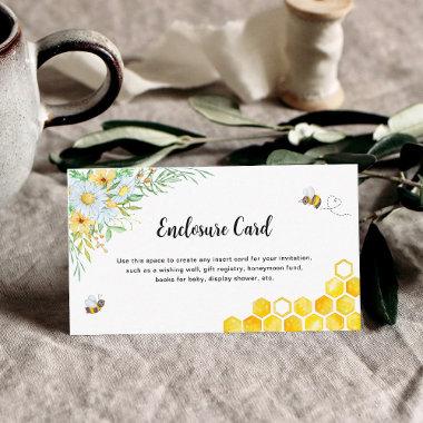 Honey Bee with floral Enclosure Invitations