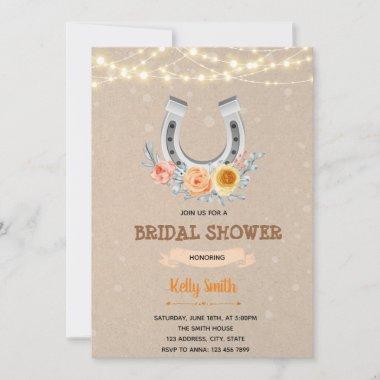 Horseshoe bridal shower Invitations