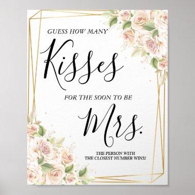 How many kisses for soon to be Mrs shower game Pos Poster