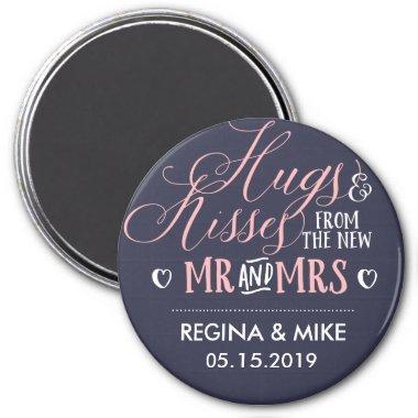 Hugs and Kisses From New Mr and Mrs Script Magnet