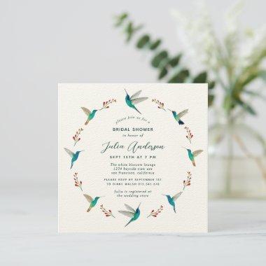 Hummingbird Bridal Shower Announcement