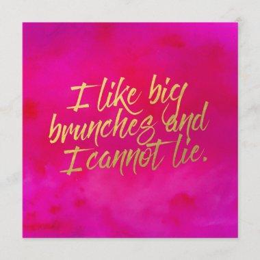 I Like Big Brunches Invitations Pearl Shimmer Paper